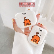 Airpods 1 2 3 pro 2 i12 Tiger headphone case airpods case airpods transparent silicon