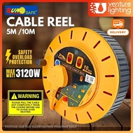 [SIRIM] 5 / 10 MTR CASSETTE CABLE REEL Portable Extension Trailing Socket Extension Plug Adapters 13