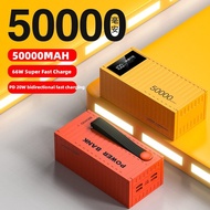 Original พาวเวอร์แบงค์ Powerbank แบตเตอรี่สำรอง 50000mAh Fast Charging LED Power Bank ออกงาน ถือง่าย ชาร์จเร็ว สำหรับ Xiaomi iPhone 13 14 Huawei