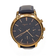 Agnes b. others quartz wrist watch analogues leather NVY vd53-kwb0 Direct from Japan Secondhand