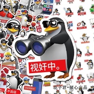 68 Sheets Penguin Sunglasses Cartoon Emoji Decorations Waterproof 墨镜企鹅贴纸 搞笑贴纸