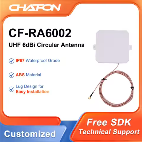 Chafon CF-RA6002 uhf rfid panel antenna 6dbi circular polarization for warehouse and trash can manag