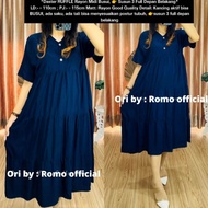 Daster Ruffle Rayon MIDI Busui Susun 3 Full Depan Belakang / Daster Midi / Daster Rayon