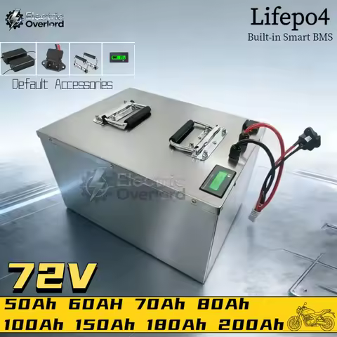 +Lifepo4 72V 50Ah 60Ah 70Ah 80Ah 100Ah 150Ah 180Ah 200Ah Lithium Battery for Scooter Motorcycle Tric