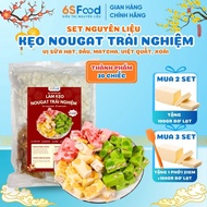 Ingredient Set for Making Nougat Candy Experience finished product 30 pieces strawberry, mango, blue