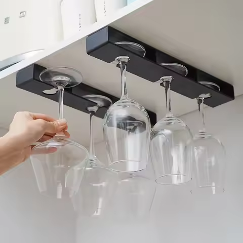 Red Wine Glass Hanging Holder Household Red Wine Glass Plastic Holder Saves Space Home Accessories G
