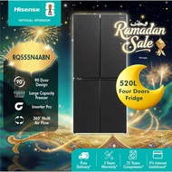 [NEW] Hisense 520L 4 Door Inverter Refrigerator Black / All Zone Active Hygiene / 360 Multi Air Flow