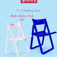 Bangku / Kursi Sender Lipat Plastik Folding Chair Fc-8 Lion Star