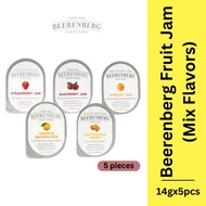 Beerenberg Fruit Jam Mix Flavors, Strawberry, Orange Marmalade, Raspberry, Apricot, Australian Honey | Mix | 14gx5