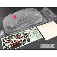 BDRX-190P10R BITTYDESIGN P10R 190MM LIGHTWEIGHT CLEAR BODY SET FOR 1/10 RC TOURING CAR RALLY
