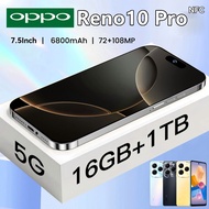【Bisa COD】Hp Asli Baru 0PP0 Reno10 Pro NFC Smartphone 7.5Inci Android12 5G/4G 16GB + 512GB Dual Card