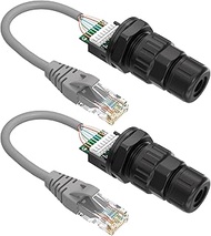 AOHUA RJ45 IP67 Panel Mount Waterproof Connector with ethernet Cable for cat5 cat6 (AH-RJ45-M21FC)