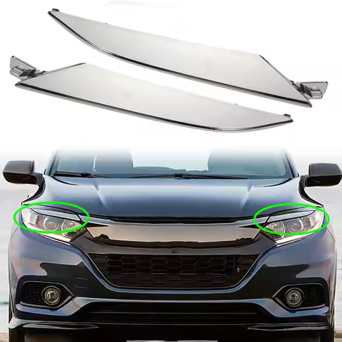 2PCS Chrome Front Hood Grille Headlight Trim Molding for Honda HR-V LX EX EX-L Sport 4-Door 2021 711