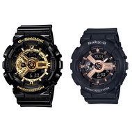 CASIO G-Shock Baby-G Couple Watch Digital & Analog Gold Rose Gold Black 20/10 ATM Waterproof Importe
