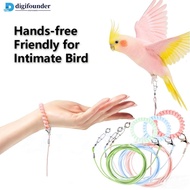 DGF  2m/3m/6m Parrot Flying Leash with Ankle Ring, Elastic Anti-Bite Training Rope for Small Parakee