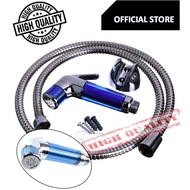 STAINLESS STEEL BATHROOM TOILET MODERN HAND SPRAY BIDET SET with HOSE / Paip Tandas / Tandas Spray/ 