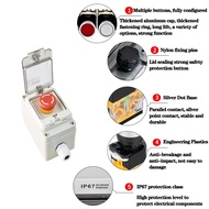 Emergency Stop Button with Box Emergency Stop Switch with Plastic Box e-Stop Button Box Push Button 
