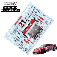 TeamC Racing Team C 1/10 Bodyshell Body Shell Sticker TC938 TC940 TC941 TC943 TC949 TC951 TC958 RC R