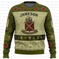 2024 New2024 New Style Whiskey Ugly Christmas Sweater Spring Autumn Women Men Pullover Tops 2025 New