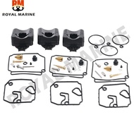 6H4-W0093 Carburetor Repair Kit 3 Sets For Yamaha Outboard 2T 40HP 50HP 6H4-W0093-02 6H4-W0093-03 6H