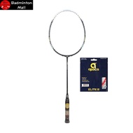 Apacs Imperial Accurate Black White【Install with String】Ap Elite III (Original) Badminton Racket (1pcs)