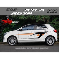 Daihatsu Ayla 2023 stickers, Ayla 2023 accessories, Ayla car stickers, all new agya all new honda br