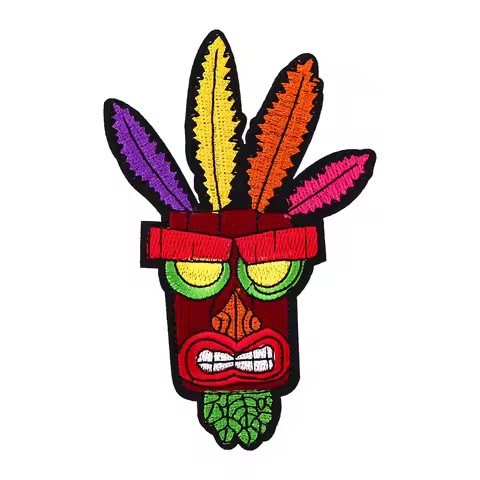 AD2860 Wolf Cool Embroidered Patches On Backpack Video Game Clothing Stickers Cartoon Anime Iron On 