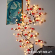 LED Decoration Living Room Rattan Light Bedroom Wall Sticker Atmosphere Room Decoration String Light
