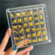 [Prs] 36/64/100 Grids Small Gold Bean Storage Box Acrylic Gold Transfer Pendantpartment Collection B