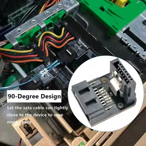 90 Degree Right Angle SATA 7Pin Male to Female Turn Connector Desktops Motherboard SSD HDD Hard Driv
