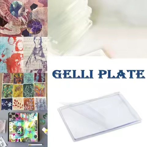 New Transparent Gel Printing Plate Silicone Reusable Gel Plate Gel Press Monoprinting Gel Arts Clear