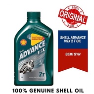 2T SHELL VSX ADVANCE 2T OIL 1 LITRE SYNTHETIC BASED WANGI