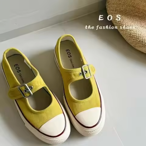 2025 New Summer Platform Mary Canvas Shoes Versatile Athletic Casual Shoes