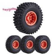 1.9 Beadlock Wheels Crawler and Rubber Tires 120mm Diameter for 1/10 RC CAR  SCX10 II -4 T6