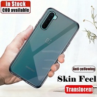 For OnePlus Nord  AC2001 AC2003 Silky Smooth Soft Smoky Black Translucent Silicone Cover Yellowing-R