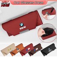 BMW Car Glasses Case Portable Leather Storage Multi-Function Box Universal Clip For Car Interior For