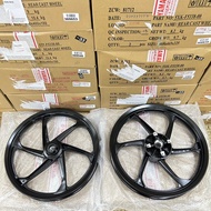 SPORT RIM BLACK Y125Z ALLOY CAST WHEEL RIM FRONT REAR SPORTRIM HITAM DEPAN BELAKANG Y125Z Y125ZR HLY