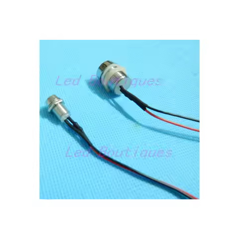 100 Red/blue/green/white/yellow color PreWired 12V 3mm/5mm/10mm Car Boat LED + Metal Holder 3R/5R/10