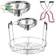 4 Pieces Canning Kit, 1PC Canning Rack+ 1PC Canning Jar Lifter Tong+ 2PC Canning Funnels, Canning Su