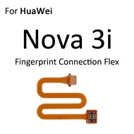 เครื่องสแกนลายนิ้วมือขั้วต่อสำหรับ HuaWei Nova 5i 4 3 3i 3e ปุ่มส่งคืนเซ็นเซอร์สัมผัสปุ่มโฮมสายเคเบิลงอได้เชื่อมต่อกุญแจ