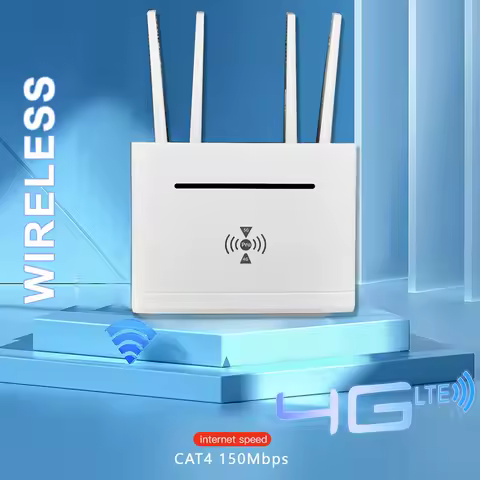 4G SIM Card Router 300Mbps Wireless Home Router 4 External Antenna 4G SIM Card WiFi Router