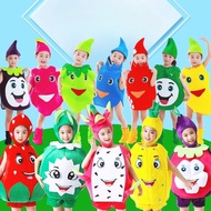 🍀 Stok Siap 🍀 Baju Budak Perempuan Children's Papaya Banana Dragon Fruit Pineapple Strawberry Perfor