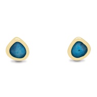 Denni Callie Irregular Circle Studs Earrings