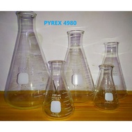 PYREX Erlenmeyer Flask, Glass, Big Sizes