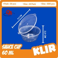 Thinwall Sauce Cup 60ml - KLIR Sauce 60ml - Sauce Cup 60ml contents 50 pcs