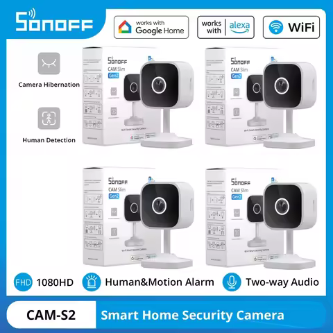 SONOFF CAM Slim Gen2 CAM-S2 080P HD WiFi Smart Security Camera Two-Way Audio Scene Linkage with Sono