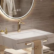 Vanity Bathroom Cabinet Combination with Mirror Light Luxury Slate Modern Smart Washbasin Double Basin Toilet