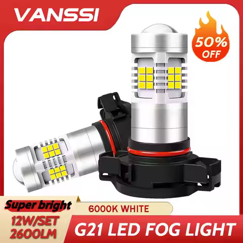 VANSSI G21 2504 PSX24W LED Bulbs H16 PS19W 5202 5201 12v Car Driving Fog Lights DRL Lamp 6000K White