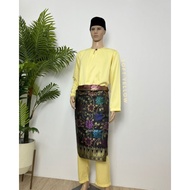 [Soft Yellow] FORTUNA Adult | Baju Melayu Teluk Belanga| Baju Melayu Muhammad Dewasa | Saiz S-3XL
