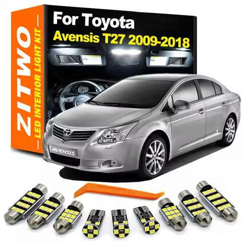 ZITWO 14Pcs LED Interior Dome Map Reading Light Kit For Toyota Avensis T27 2009 2010 2011- 2014 2015